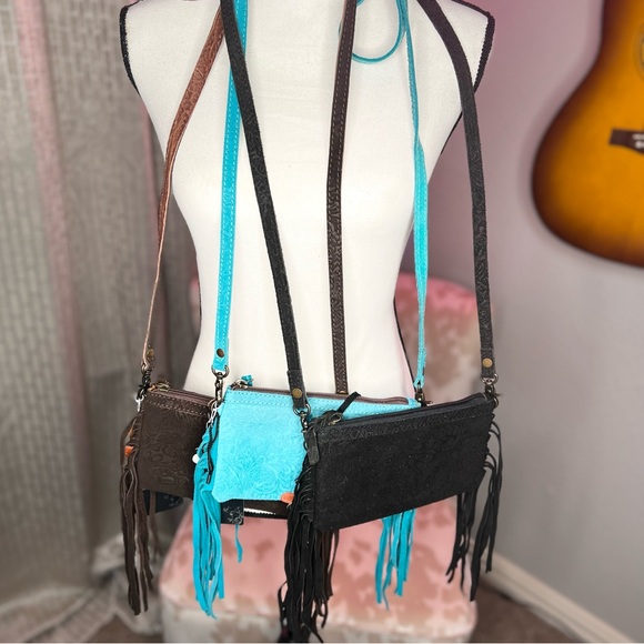 American Darling Small Crossbody Genuine Western Leather - Picture 1 of 14